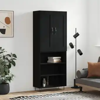 ManoMano Bonnevie - Highboard,Kommode Schwarz 69,5x34x180 cm Holzwerkstoff vidaXL Angebot