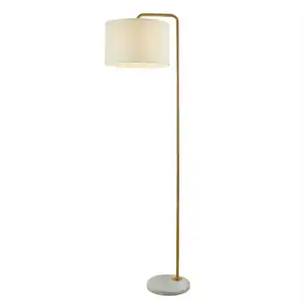 ManoMano Hangman - 1 Licht Stehlampe Antik Gold, Weiß, E27 - Searchlight Angebot