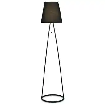 ManoMano Inspired Deco - Hayden - Stehlampe 1 Leuchte E27 Matt Schwarz c, w Schwarzer Stoffschirm Angebot