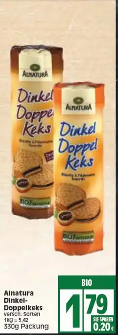 Edeka Alnatura Dinkel Doppelkeks 330g Angebot