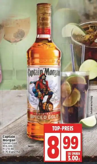 Edeka Captain Morgan Spiced Gold 0,7 L Angebot