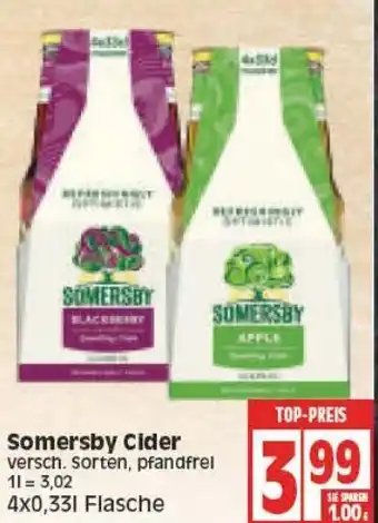 Edeka Somersby Cider 4x0,33L Angebot