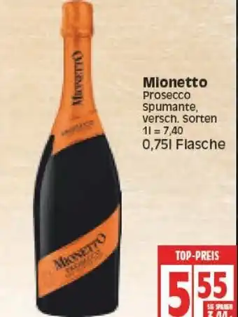 Edeka Mionetto Prosecco Spumante 0,75L Angebot