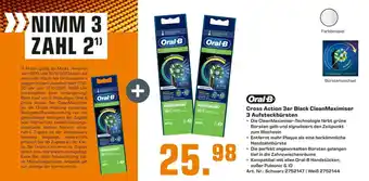 Saturn Oral-b cross action 3er black cleanmaximiser 3 aufsteckbürsten Angebot