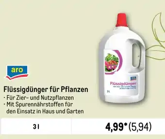 METRO aro Flüssigdünger für Pflanzen 3L Angebot