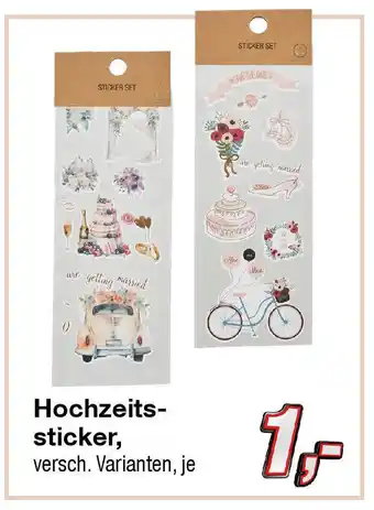 KiK Hochzeitssticker Angebot