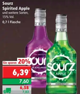 L. STROETMANN GROSSMARKT Sourz Spirited Apple 0,7L Angebot