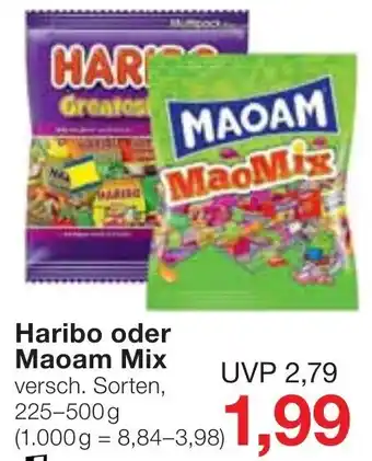 Jawoll Haribo o. Maoam Mix 225-500g Angebot