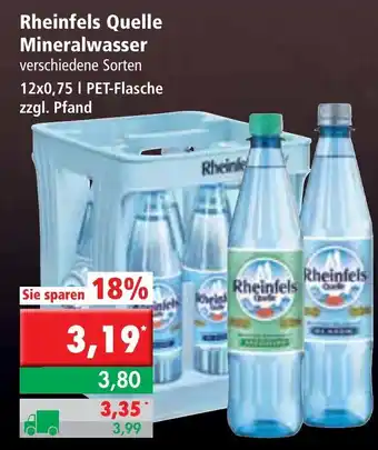 L. STROETMANN GROSSMARKT Rheinfels Quelle Mineralwasser 12x0,75L Angebot