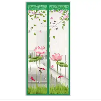 ManoMano Türvorhänge Italienische Samtvorhänge Mückenschutz Verdunkelungsvorhänge - Summer Lotus Green 120 x 210CM Angebot