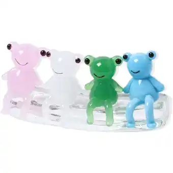 ManoMano Fvbjd - Handgefertigte Mini-Frosch-Kunst-Glasfigur, geblasenes Tierfiguren-Set als Dekoration, Geschenk Angebot