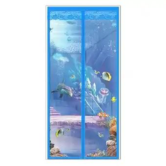 ManoMano Lycxames - Türvorhänge Italienische Samtvorhänge Mückenschutz Verdunkelungsvorhänge - Blue Shark 80 x 195CM Angebot