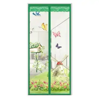 ManoMano Türvorhänge Italienische Samtvorhänge Mückenschutzvorhänge Verdunkelungsvorhänge - Windmill Green 90 x 205CM Angebot