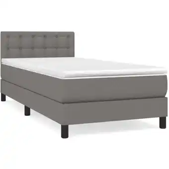 ManoMano Bettrahmen Einzelbett,Bettgestell und Polsterbett,Boxspringbett mit Matratze Dunkelgrau 90x200 cm Stoff Bonnevie 43853 - Grau Angebot