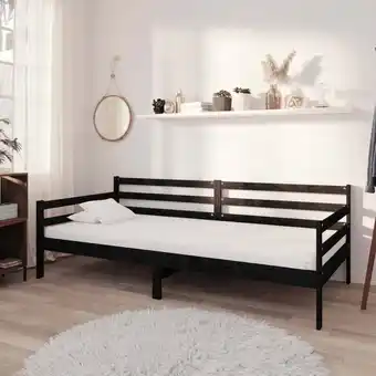 ManoMano Tagesbett,Gästebett mit Matratze 90x200 cm Schwarz Kiefer Massivholz vidaXL Angebot