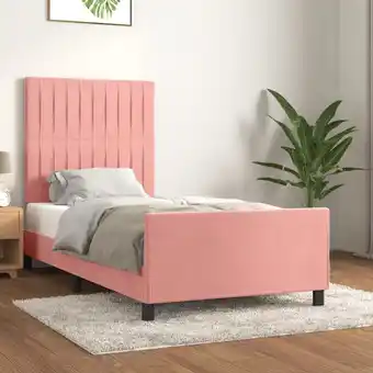 ManoMano Bonnevie - Bettgestell mit Kopfteil Rosa 100x200 cm Samt vidaXL68813 Angebot