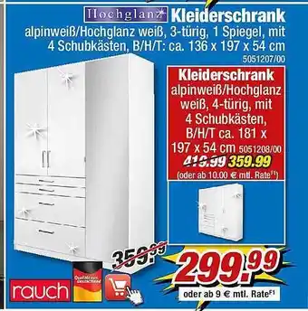 Poco Hochglanz Kleiderschrank Angebot