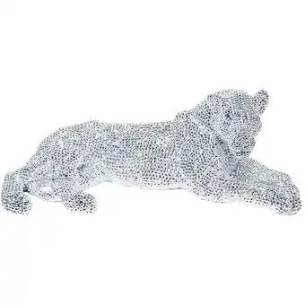 ManoMano Signes Grimalt - Tierfigur Figuren Leopardo -Figur plattierte Tiere 30x64x22Cm 17934 - Plateado Angebot