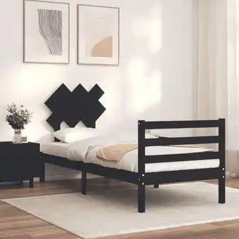 ManoMano Massivholzbett,Schlafzimmerbett mit Kopfteil Schwarz 90x200 cm vidaXL Angebot