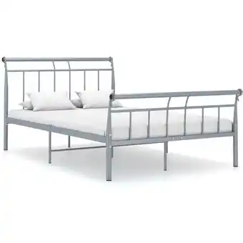 ManoMano Maisonchic - Bettgestell - Schlafzimmerbett/Doppelbett - Erwachsenenbett Grau Metall 120x200 cm XTJTE525407 Angebot