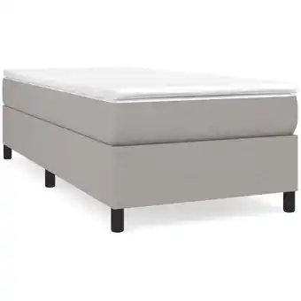 ManoMano Bettgestell mit Matratze,Betten für Erwachsene,Boxspringbett,Schlafzimmerbett Hellgrau 90x200 cm Stoff -Maison 31332 - Grau Angebot