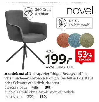 XXXLutz Novel armlehnstuhl Angebot