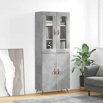 ManoMano Bonnevie - Sideboard 69,5x34x180 cm,Highboard für Wohnzimmer - Schrank Kommode Anrichte Betongrau Holzwerkstoff -FV81786 - Gr Angebot