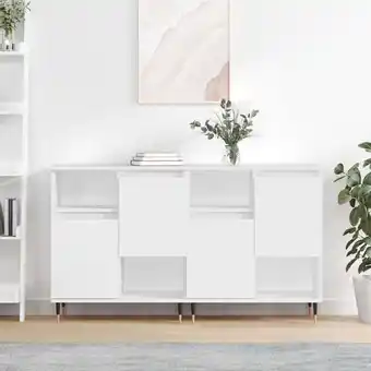 ManoMano Maisonchic - Sideboard Anrichte,Beistellschrank fuer Flur,Kueche,Kommodes 2 Stk. Hochglanz-Weiß Holzwerkstoff 83140 - Weiß Angebot