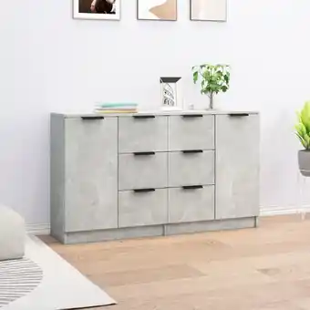 ManoMano Bonnevie - 2 Stk.Sideboards Kommoden für das Wohnzimmer - Schränke Anrichten Betongrau 60x30x70 cm Holzwerkstoff -FV28732 - G Angebot