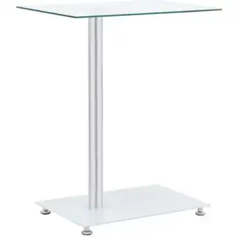 ManoMano Beistelltisch U-Form Transparent 45x30x58 cm Hartglas Angebot