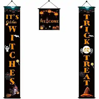 ManoMano Outdoor-Halloween-Dekorationsbanner, 2021 Halloween-Dekoration Haustür oder Innendekoration, Veranda-Dekoration, Halloween-Wi Angebot