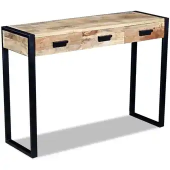 ManoMano Longziming - Konsolentisch mit 3 Schubladen Mangoholz Massiv 110x35x78 cm Angebot