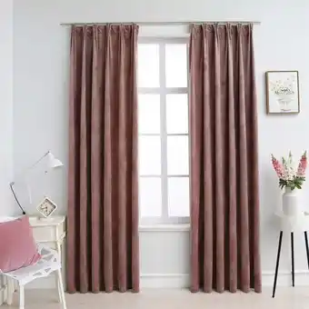 ManoMano Verdunkelungsvorhänge Haken 2 Stk. Samt Antik-Rosa 140x175cm Angebot