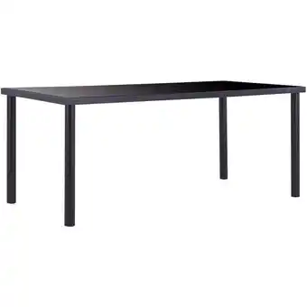 ManoMano Esstisch Schwarz 180 x 90 x 75 cm Hartglas Angebot