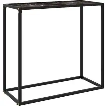 ManoMano Konsolentisch Schwarz 80x35x75 cm Hartglas Angebot