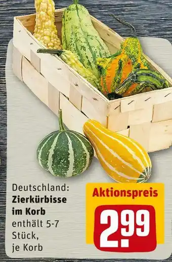 REWE Zierkürbisse im korb Angebot