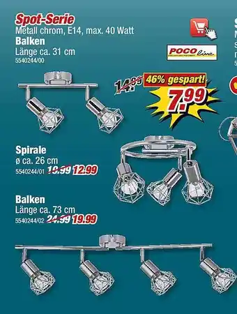 Poco Spot Serie Balken oder Spirale Angebot