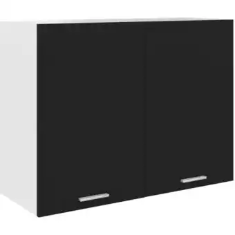 ManoMano Hängeschrank Schwarz 80x31x60 cm Spanplatte Angebot