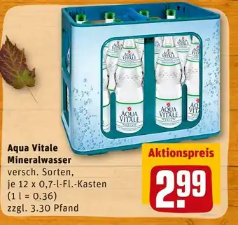 REWE Aqua vitale mineralwasser Angebot