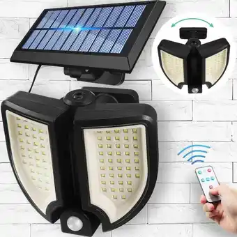 ManoMano Solarleuchten für den Außenbereich mit Solarpanel-Fernbedienung, 90 LEDs, wasserdicht, 3D, rund, verstellbar, Induktionssenso Angebot