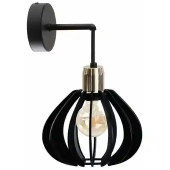 ManoMano Keter Lighting - 779 Gemma Wandleuchte Schwarz, Gold, 20cm, 1x E27 Angebot