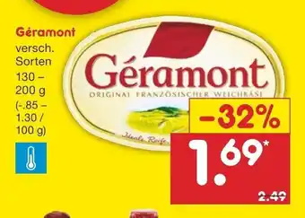 Netto Marken-Discount Géramont 130-200g Angebot