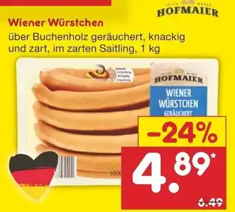 Netto Marken-Discount Wiener Würstchen 1kg Angebot