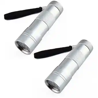 ManoMano 12LED lila Licht Taschenlampe, 395 lila Licht UV-Taschenlampe, Silber, 2PCS Angebot