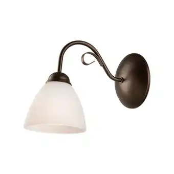 ManoMano Lamkur Lighting - Lamkur Adelle Wandleuchte mit Glasschirm braun, 1x E27 Angebot