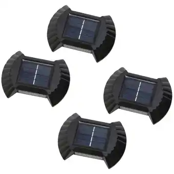 ManoMano Solar-Wandleuchte für den Außenbereich, wasserdichte Lampe für Haus, Garten, Veranda, weißes Licht-2LED, 4 Sie Angebot