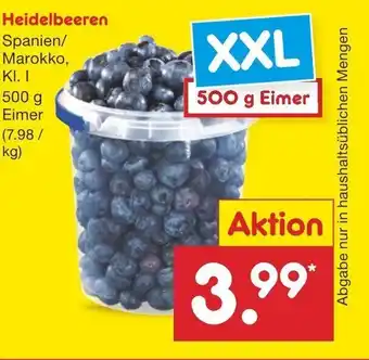 Netto Marken-Discount Heidelbeeren 500g Angebot