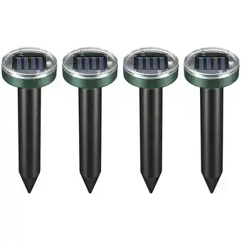 ManoMano Ultraschall-Solarabwehr für den Außenbereich, akustische Abschreckung für Garten, Haus, Murmeltier, Nagetier, rund, 4 Packung Angebot