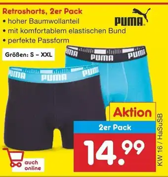 Netto Marken-Discount Puma Retroshorts, 2er Pack Angebot
