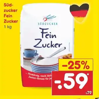 Netto Marken-Discount Südzucker Fein Zucker 1kg Angebot